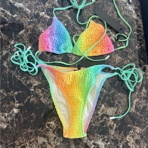 NWT - Triangl Swimwear Tie-Dye Bikini Set
